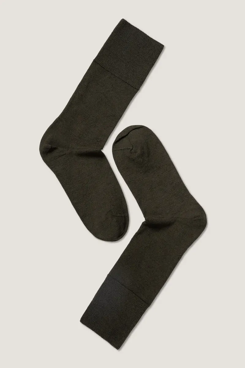 Note By Syversen Fine Wool Comfort ullsokker oliven 36-41