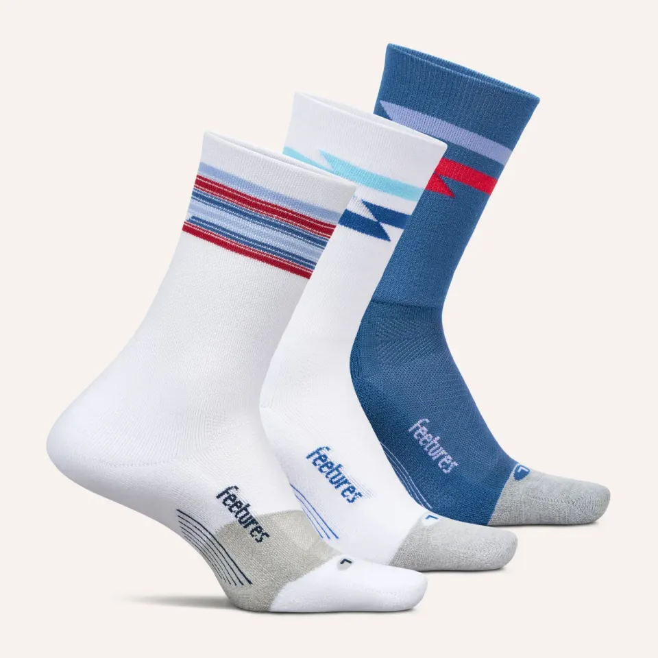 Feetures Elite Light Cushion Mini Crew sokker 3-pack hvit miks
