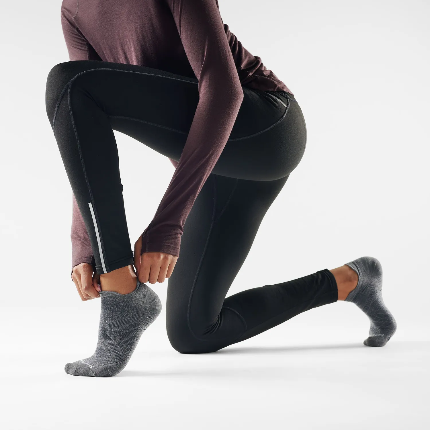 Smartwool Run Low Ankle sokker Medium Gray tynne