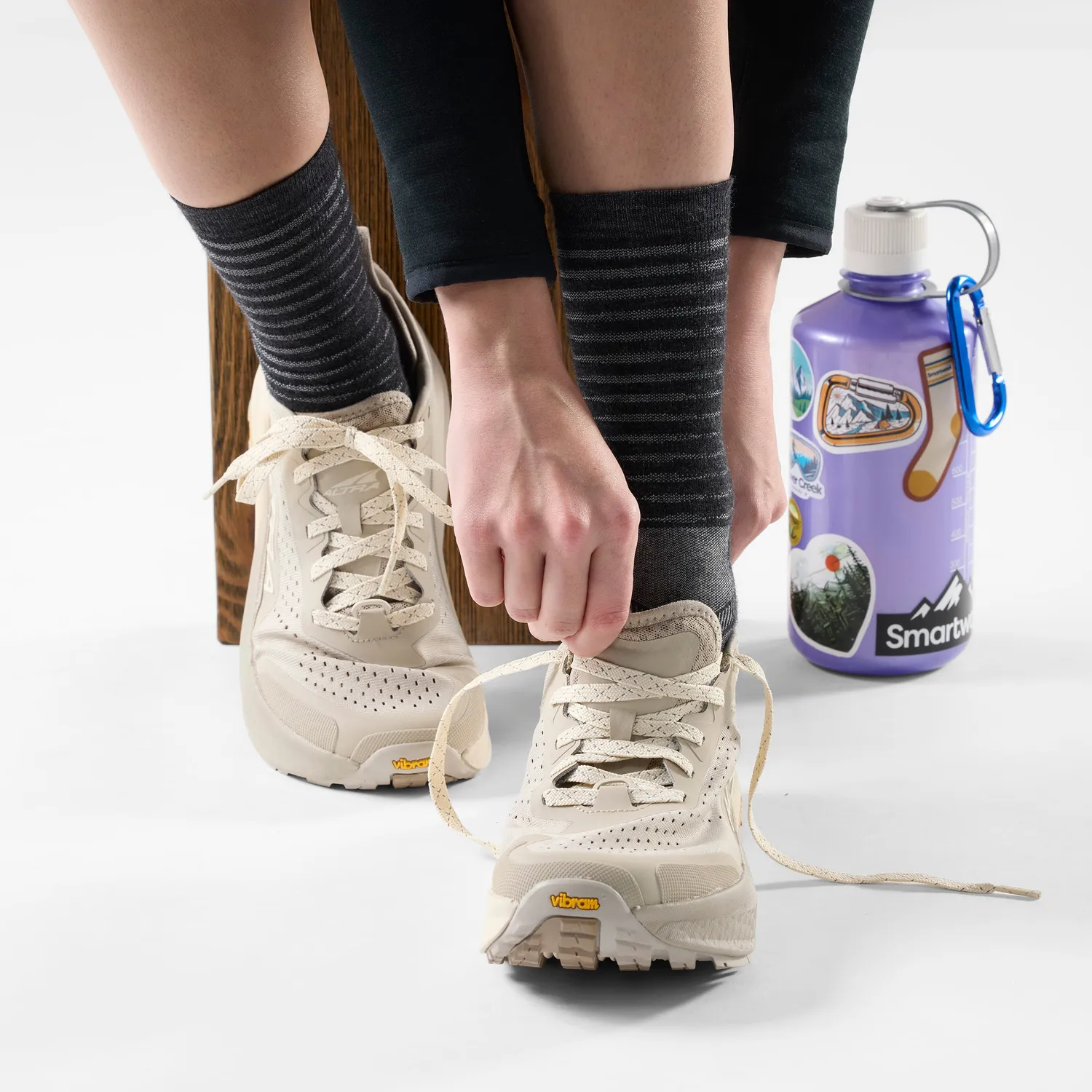 Smartwool Run Crew sokker Charcoal dame