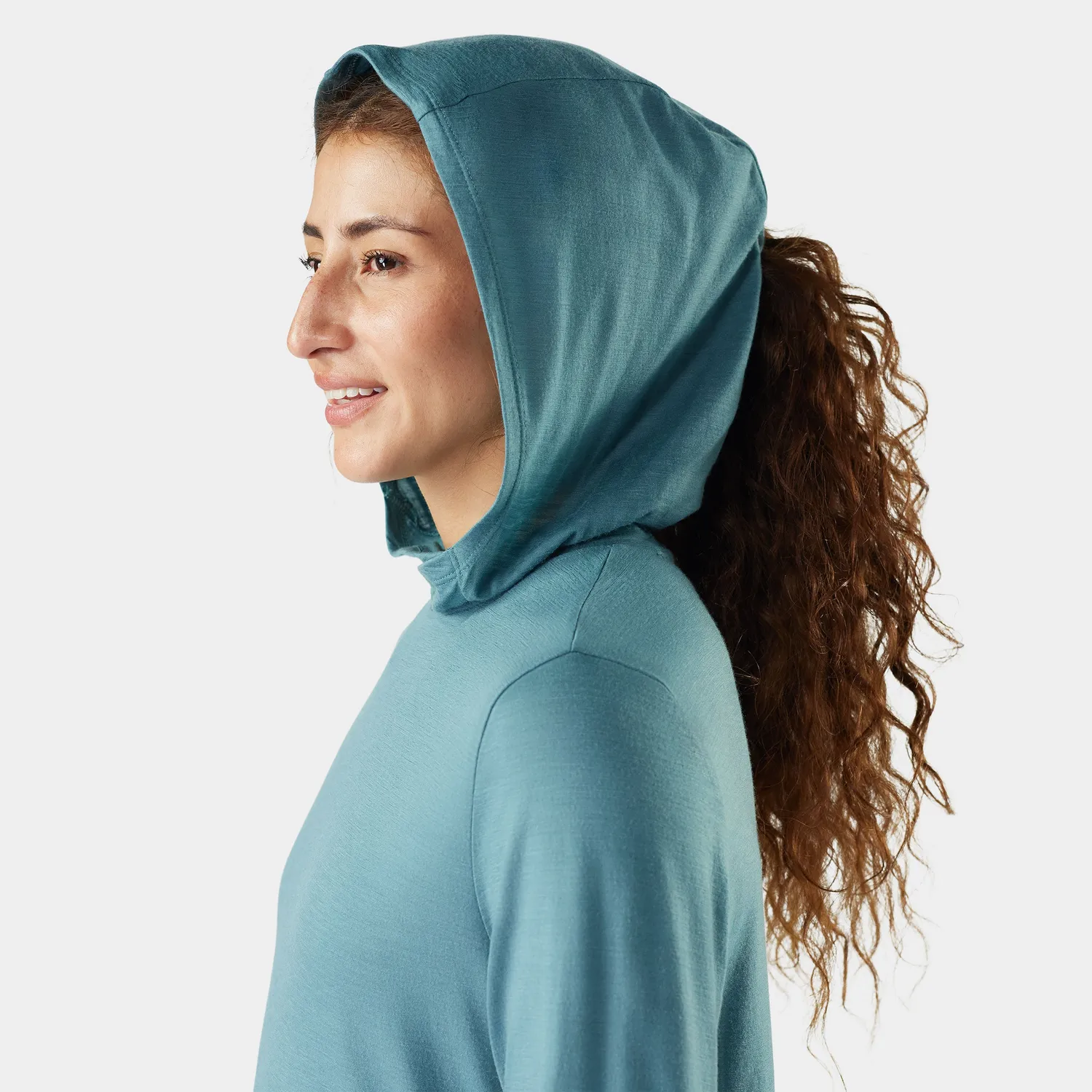 Smartwool Merino Sun Hoodie hettegenser dusty teal