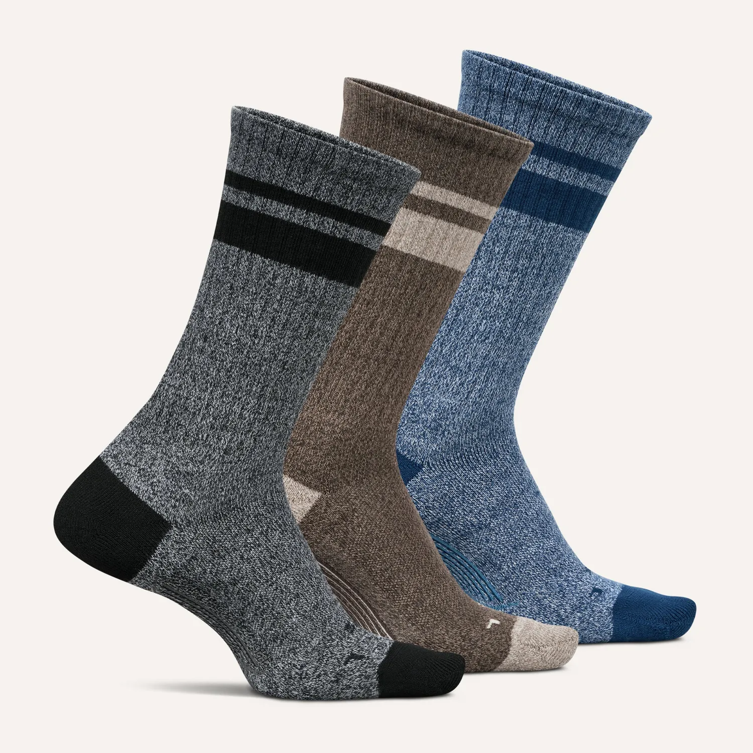 Feetures Everyday Max Cushion Crew sokker 3-pk Woodland Black Mix herre
