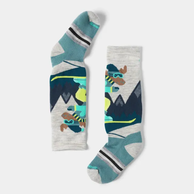 Smartwool Wintersport Mountain Moose skisokker barn grå