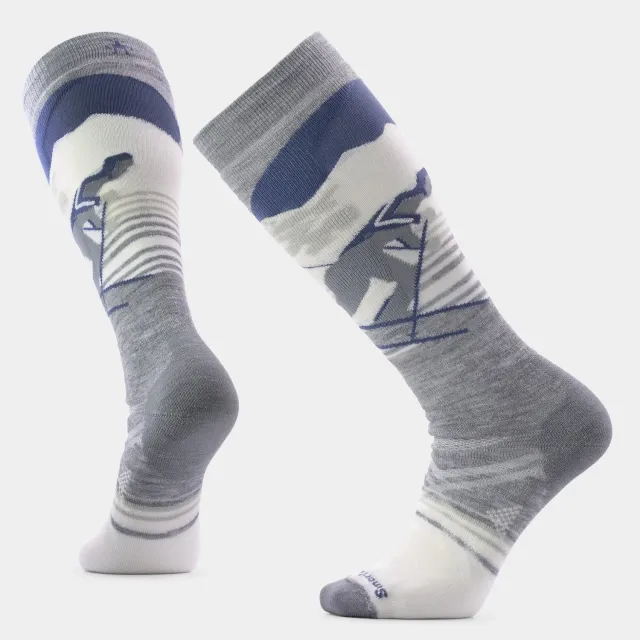 Smartwool Ski Chute the Moon skisokker Light Gray fulle