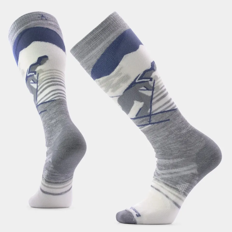 Smartwool Ski Chute the Moon skisokker Light Gray fulle
