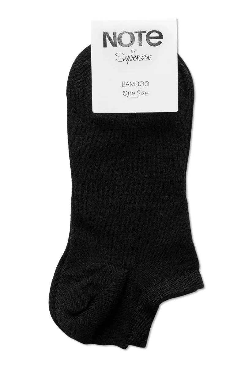 Note by Syversen Bamboo Sneaker ankelsokker svart 3-pakn usynlige