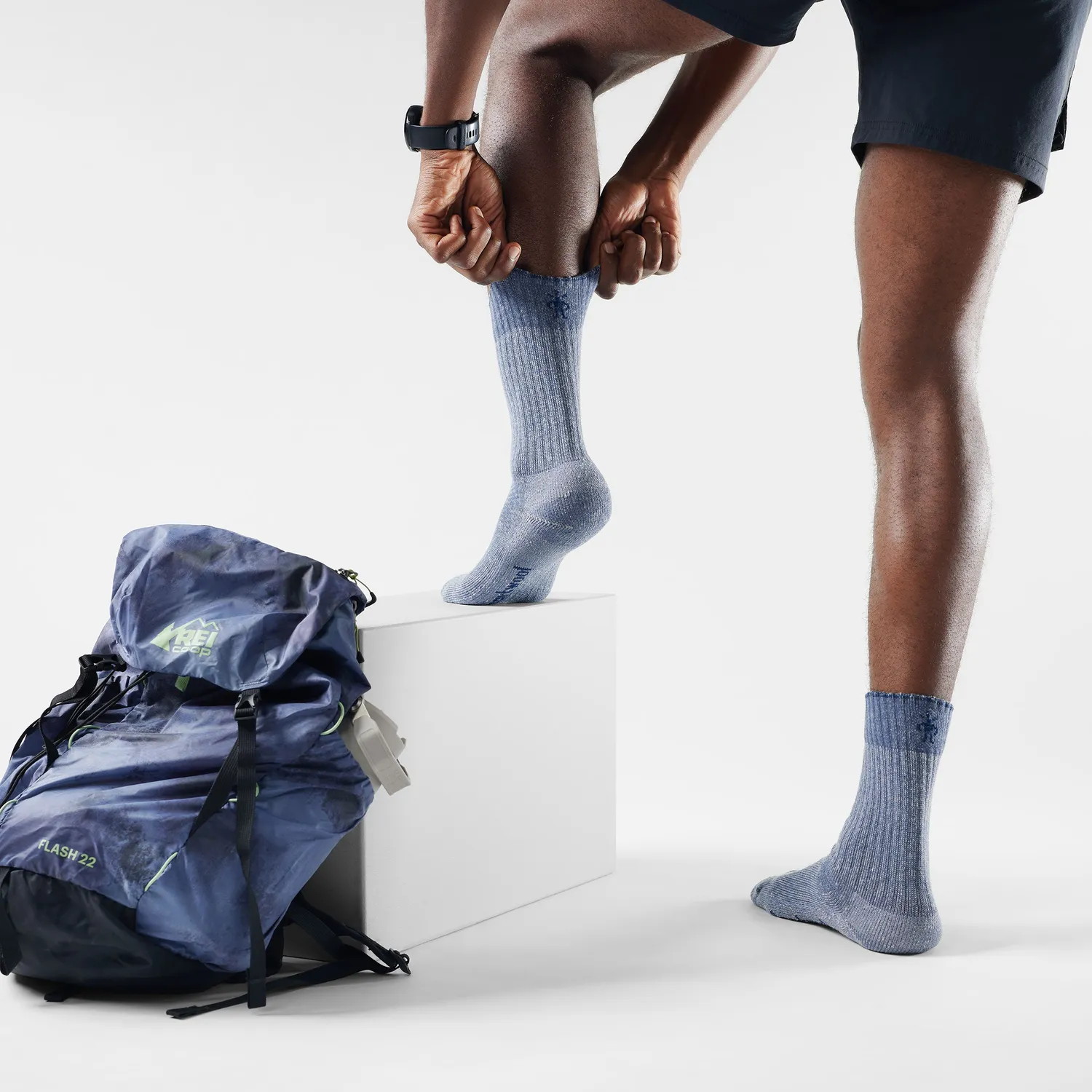 Smartwool Hike Second Cut tursokker Nightfall Blue ull
