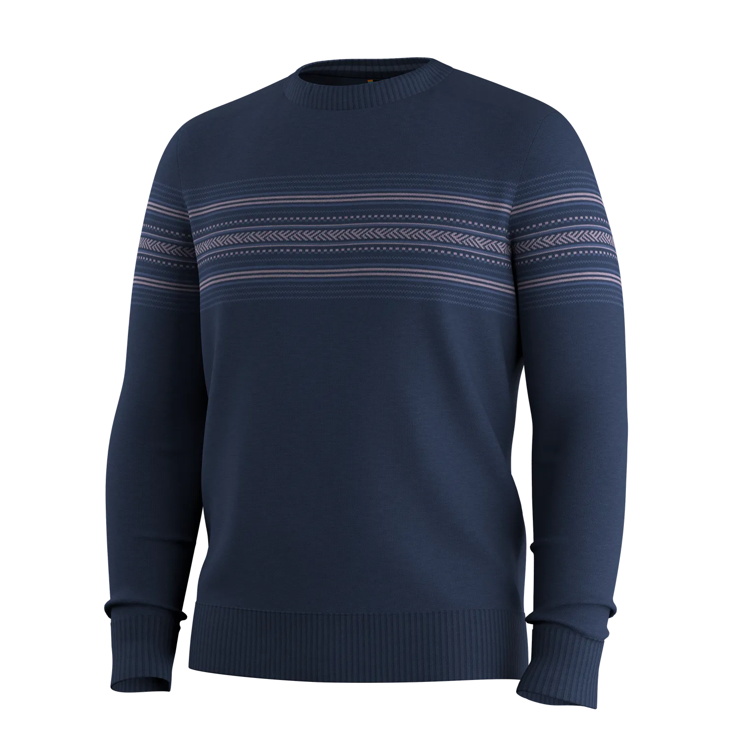 Smartwool Sparwood Stripe Crew genser Deep Navy