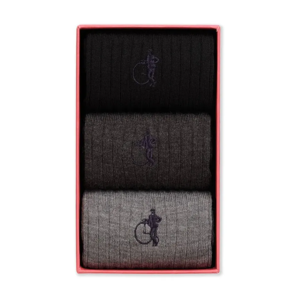 London Sock Company Merino Shadow sokker 3 par merinoull