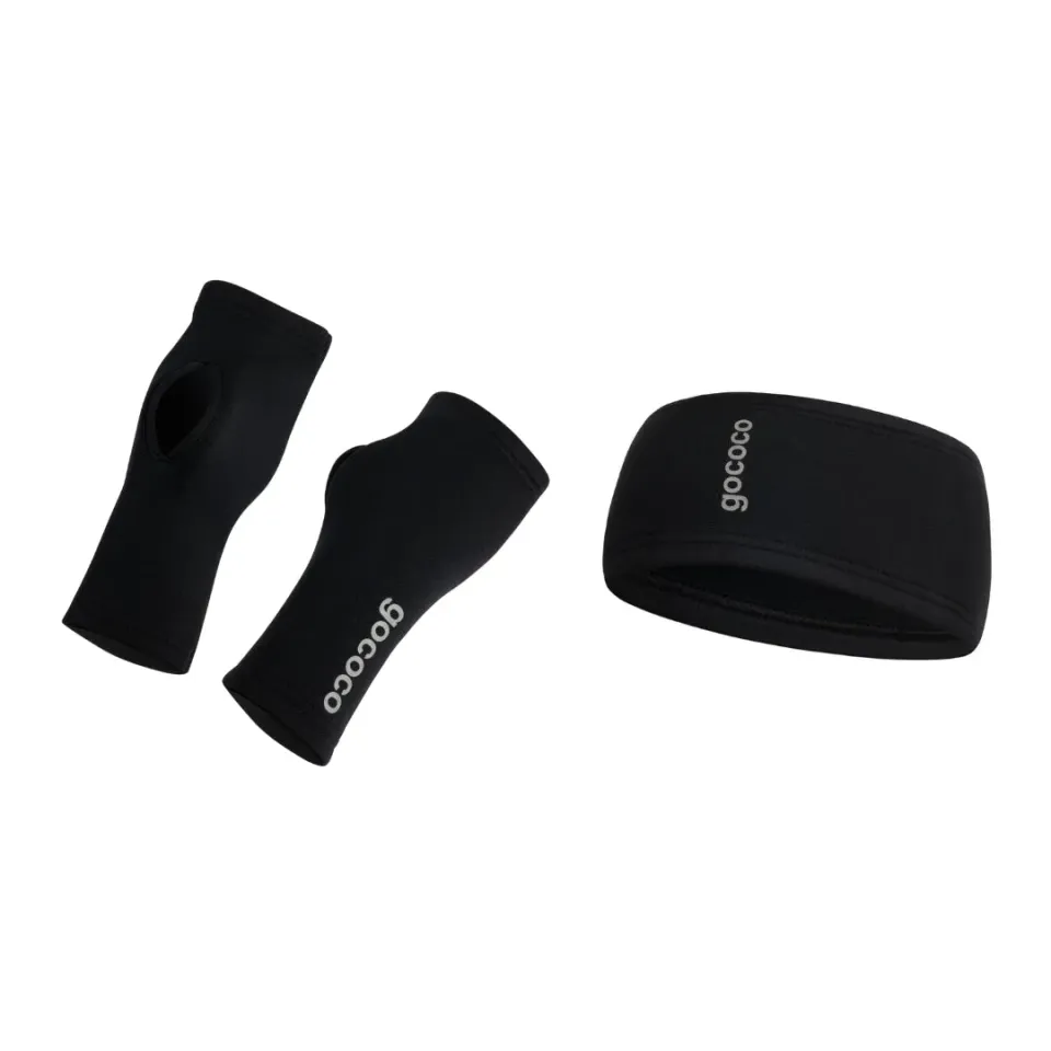 Gococo Powerstretch Fleece pannebånd og pulsvarmere S/M