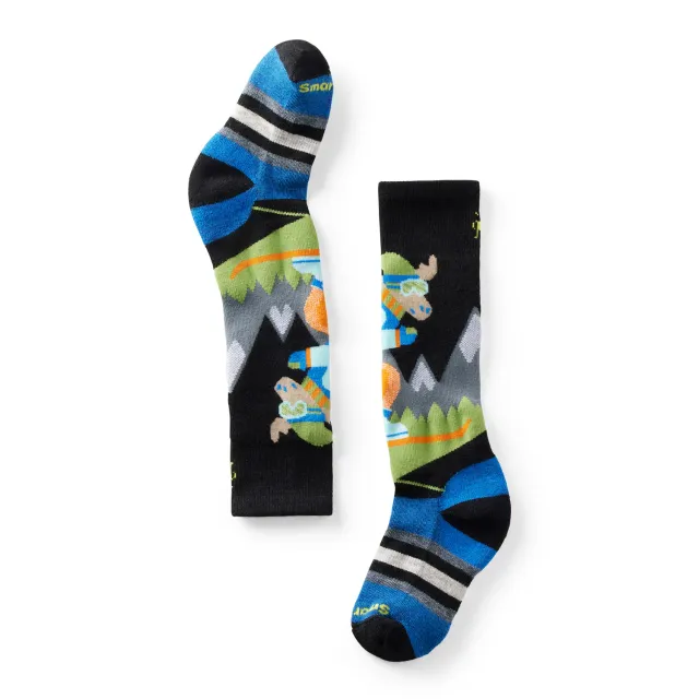 Smartwool Wintersport Mountain Moose skisokker barn svart