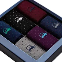 London Sock Company Spot of Style sokker 6-par prikker
