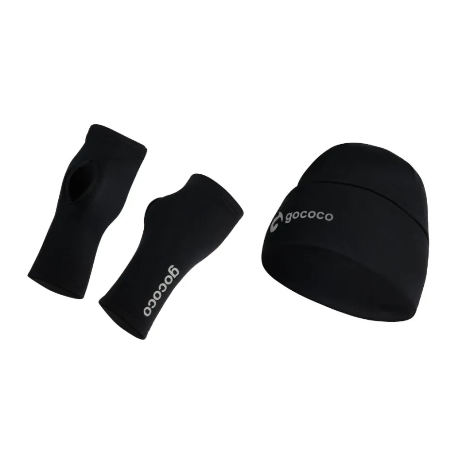 Gococo Powerstretch Fleece lue og pulsvarmere svart S/M