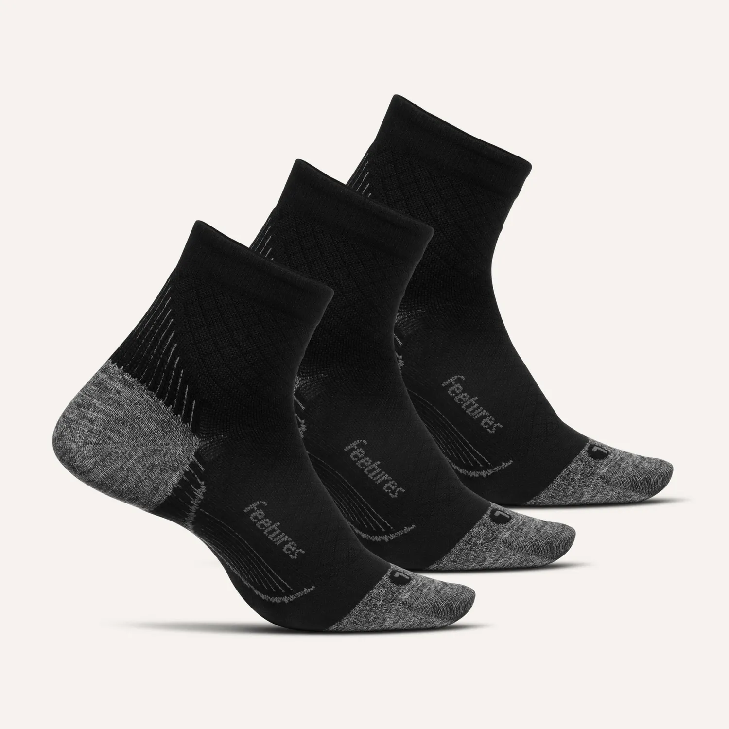 Feetures Plantar Fasciitis Relief quarter sokker 3-pk