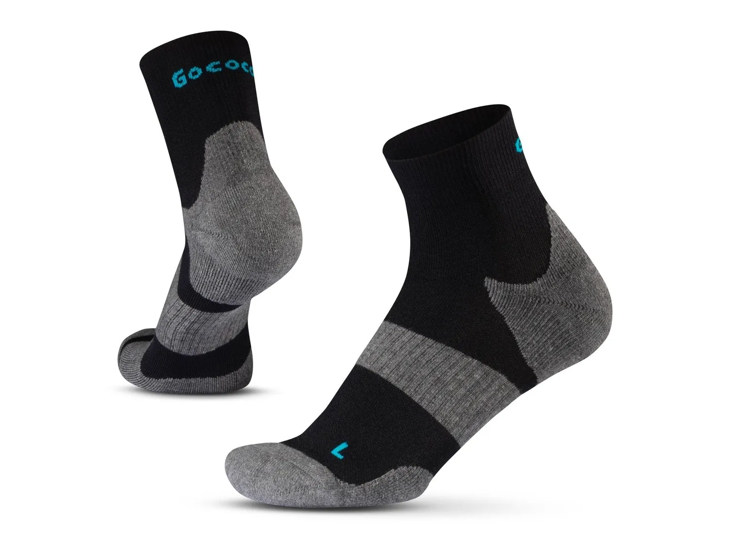 Gococo Run Essentials Classic lopesokker 4-pk svart