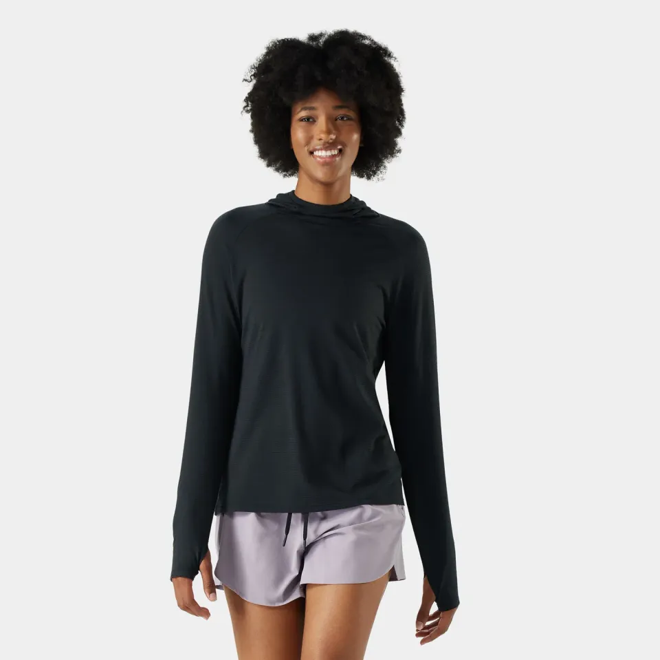 Smartwool Active Mesh Hoodie hettegenser svart dame