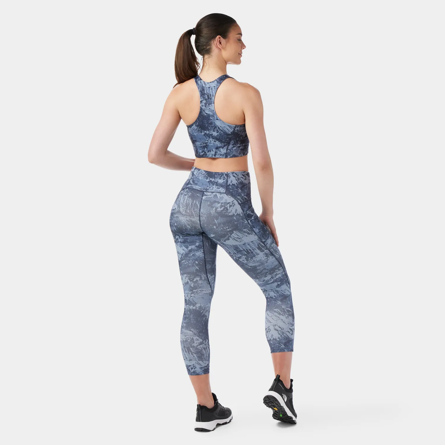 Smartwool Active Crop sports-BH blå merinoull