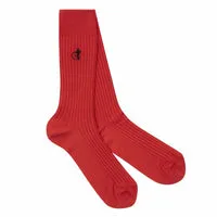 London Sock Company Simply Sartorial dressokker rød bomull