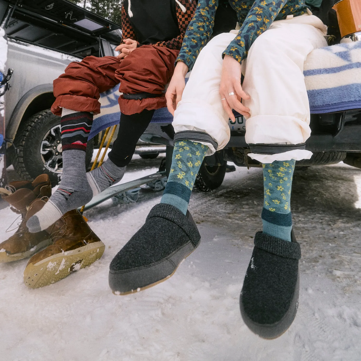 Smartwool Cabin Mule tøfler kullgrå ull
