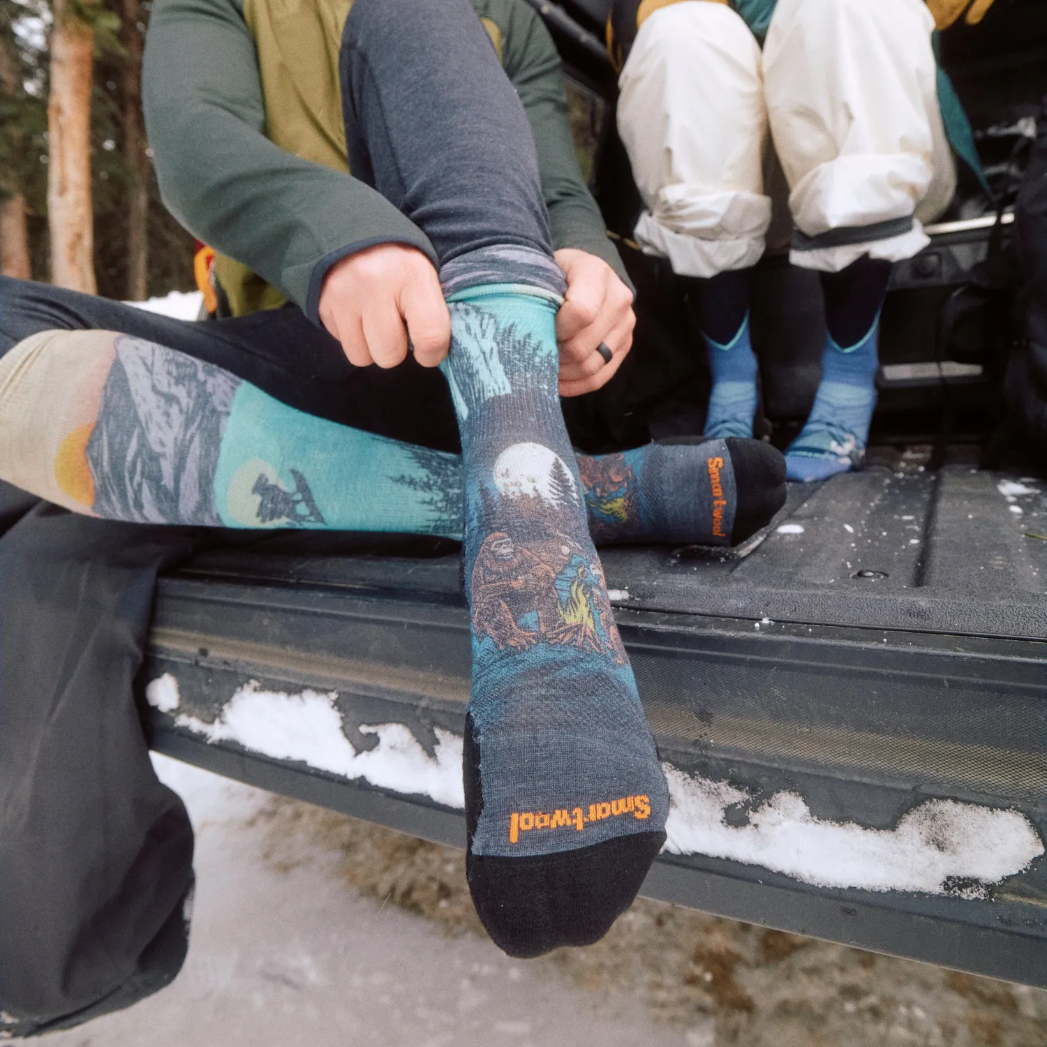 Smartwool Ski Winter Phase Print OTC sokker lilla dempet