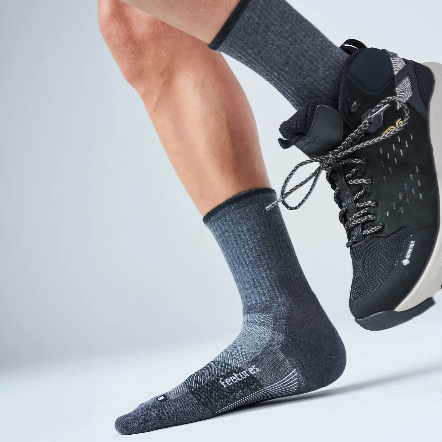 Feetures Trail Max Cushion Mini Crew sokker tectonic navy