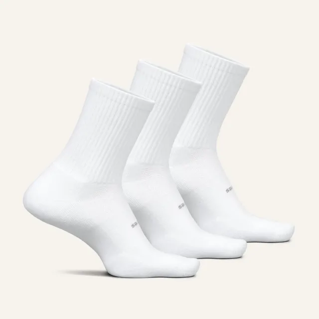 Feetures High Performance Max Cushion Quarter Tall sokker 3-pack hvit miks