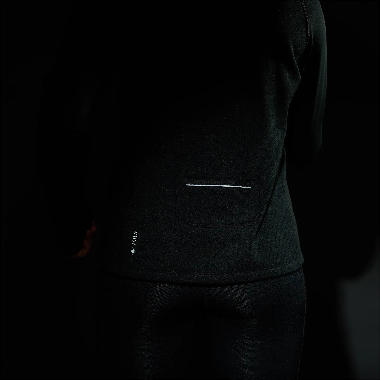 Smartwool Active Fleece Wind Hoodie hettegenser svart vindtett