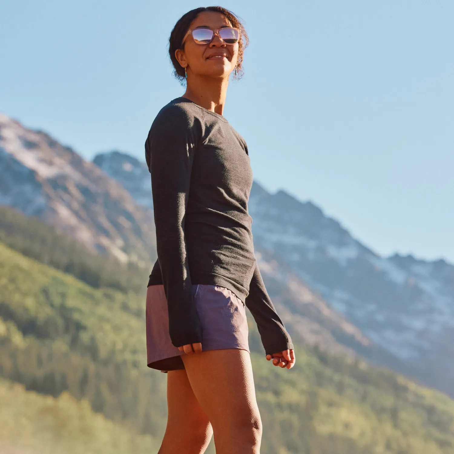 Smartwool Merino 4" Hike turshorts purple storm dame