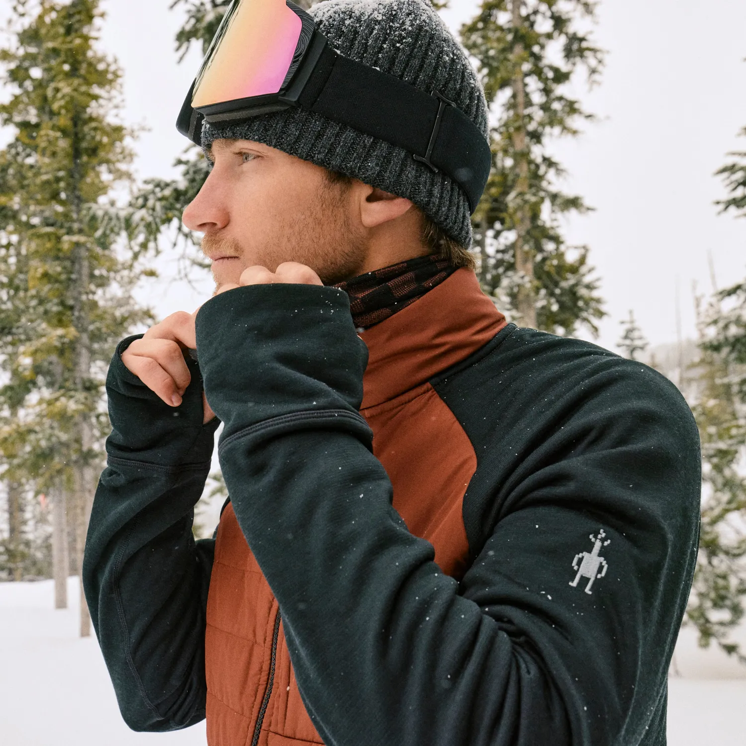 Smartwool Smartloft Hybrid Jacket jakke Burnt Sienna resirkulert ull