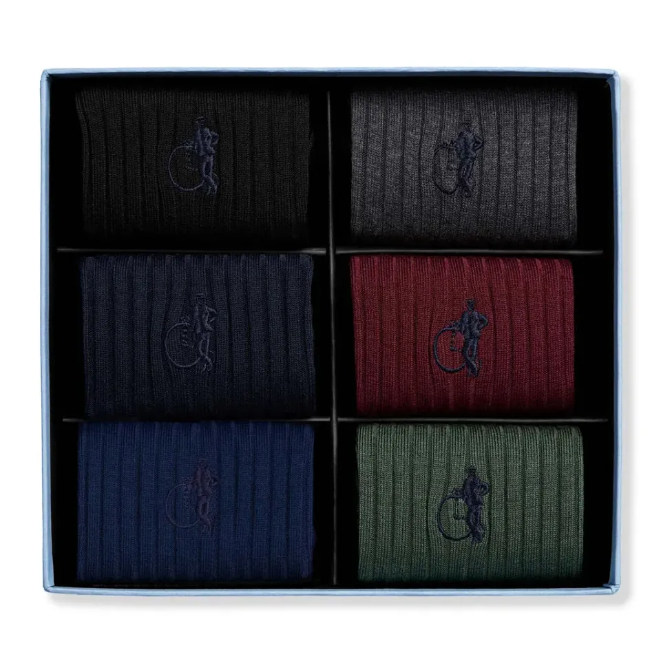London Sock Company Traditional Set sokker 6-pak klassisk