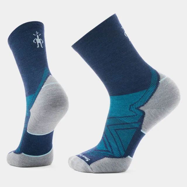 Smartwool Run Mid Crew løpesokker Deep Navy dempet