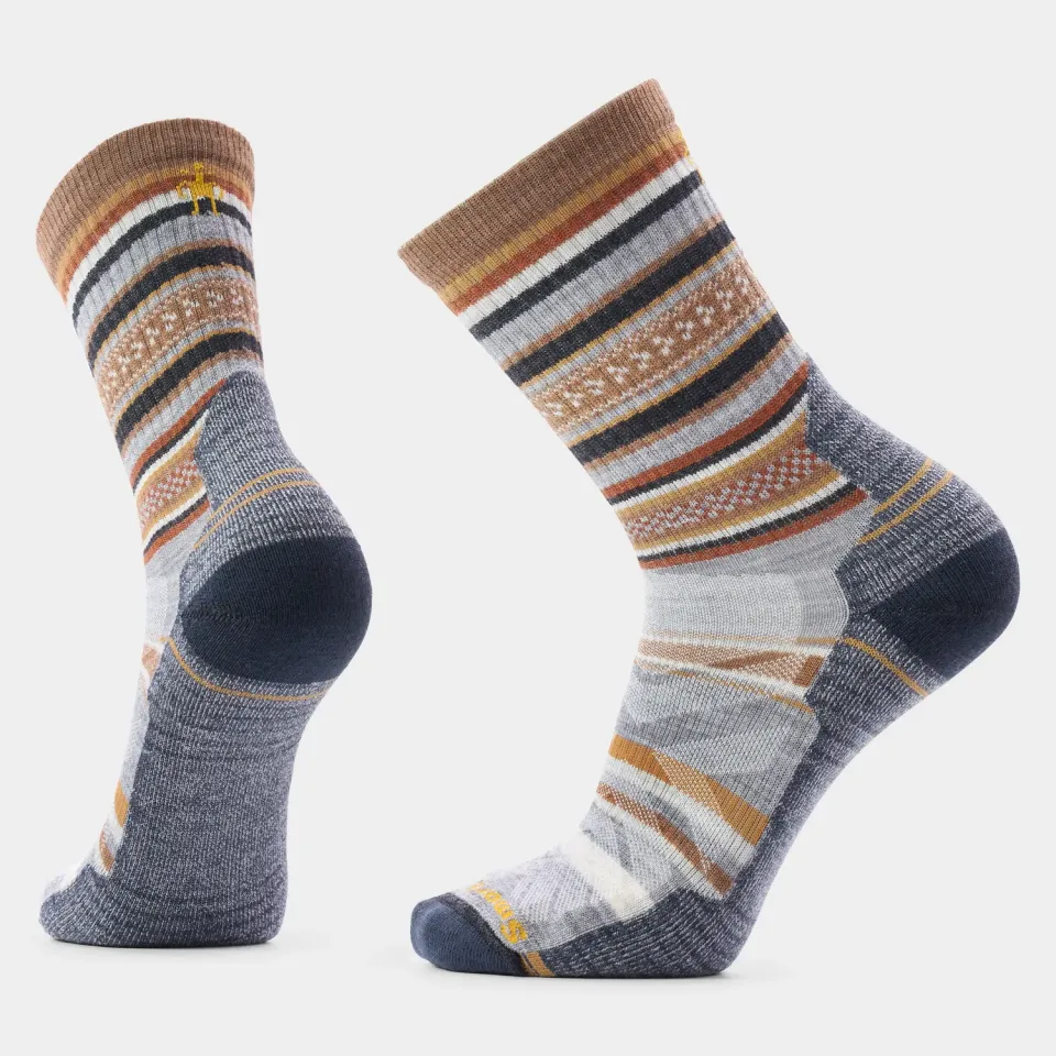 Smartwool Hike Panorama Crew tursokker light gray ull