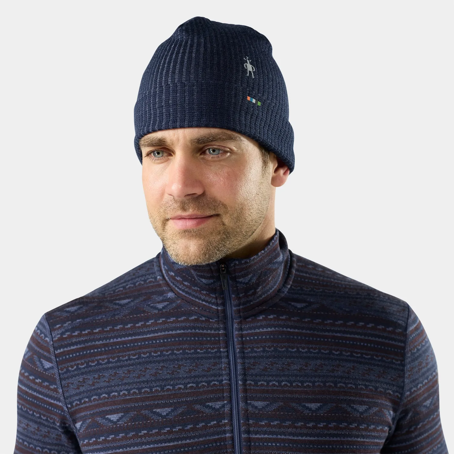 Smartwool Thermal Rib lue blå merino dobbel