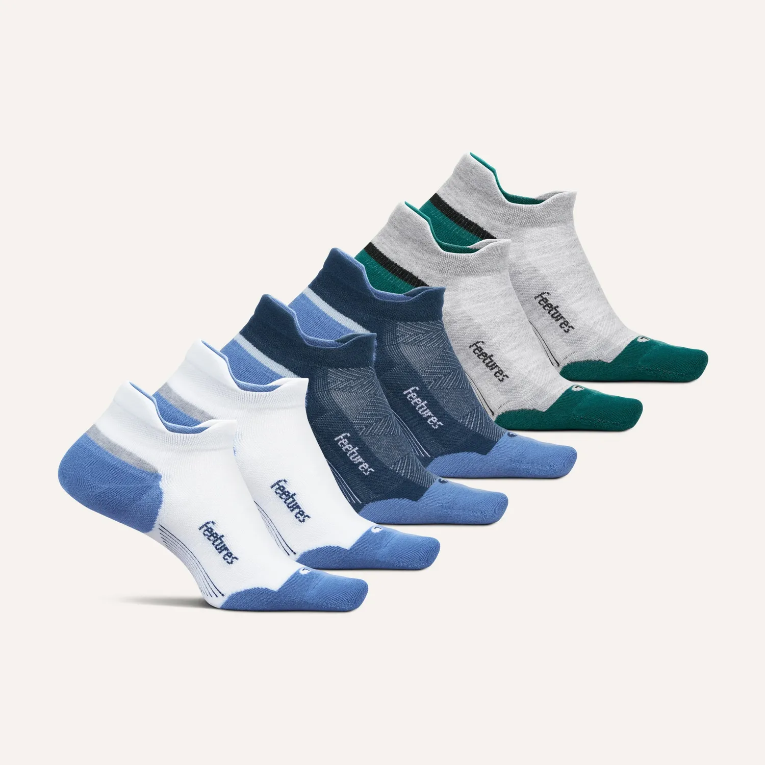 Feetures Elite Max Cushion Tab sokker 6-pack ekstra demping
