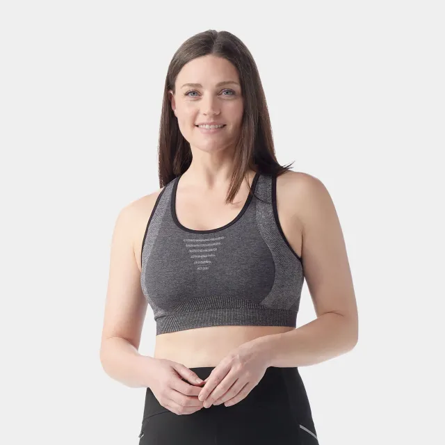 Smartwool Intraknit Racerback sports-BH dame svart ull