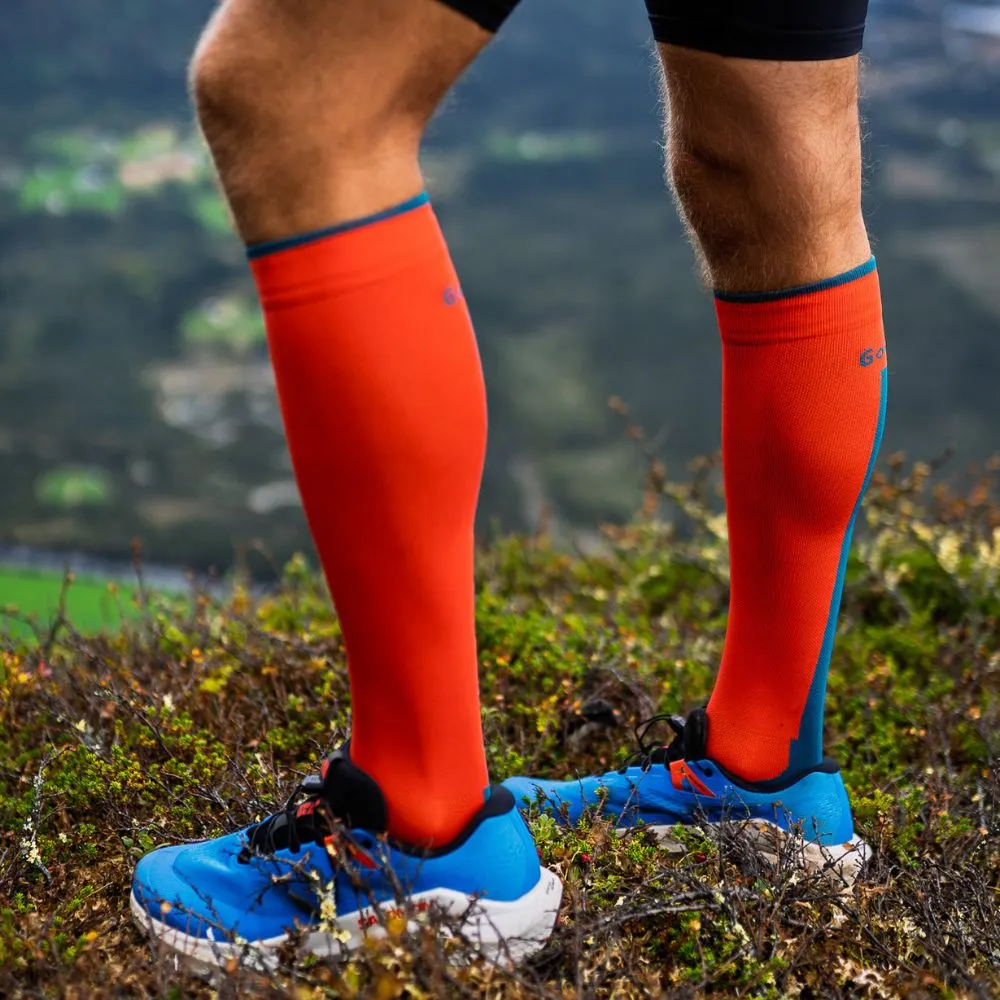 Gococo Compression Superior kompresjonssokker rødoransje S