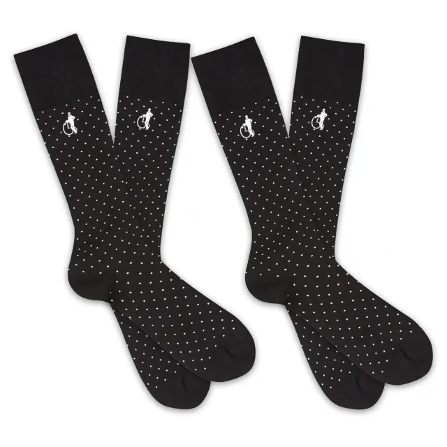 London Sock Company Spot of Style sokker 2-pakning svart