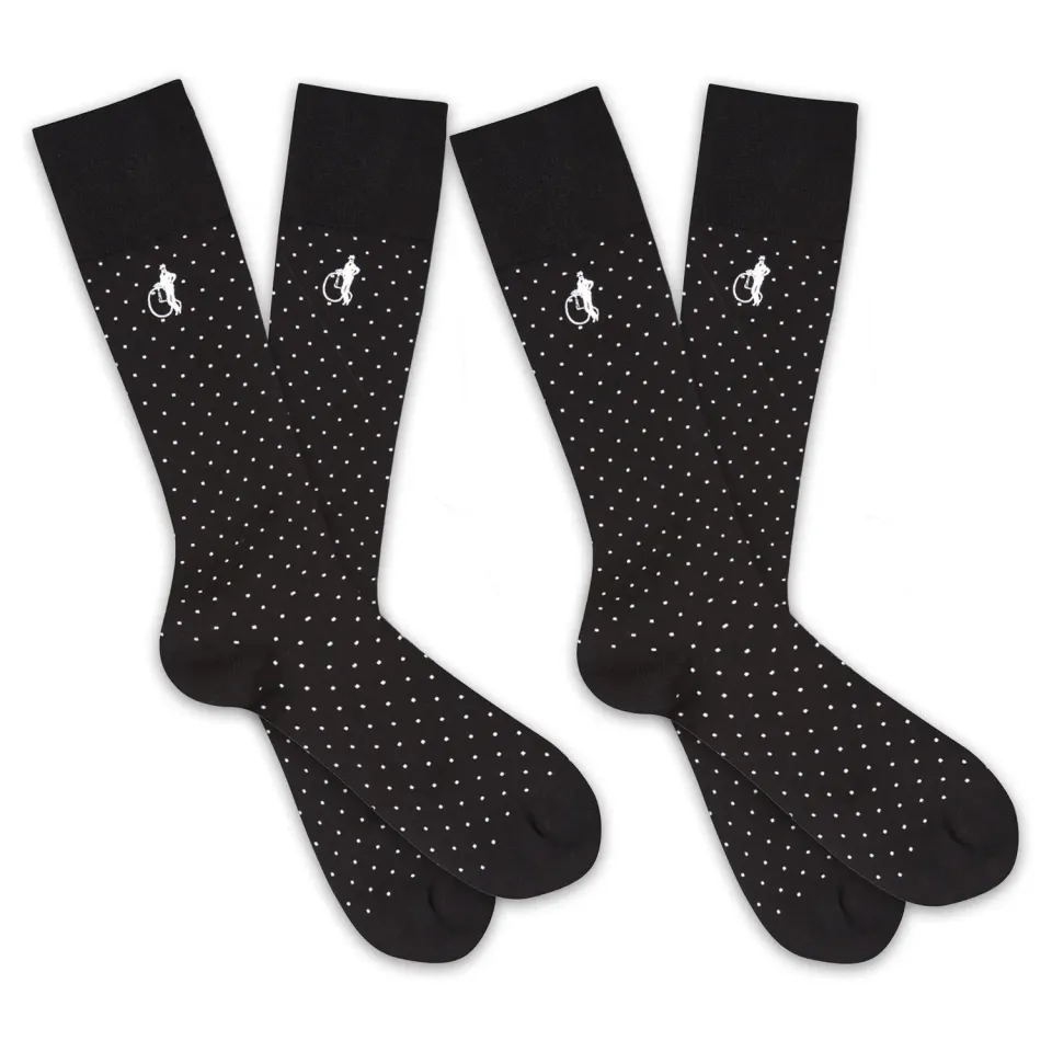 London Sock Company Spot of Style sokker 2-pakning svart